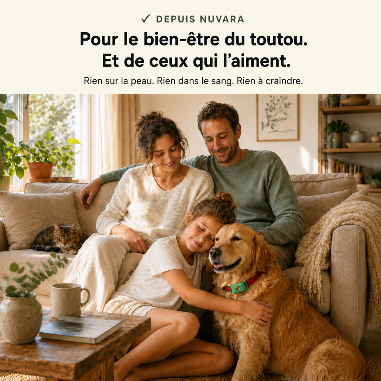 Pendentif Nuvara™ -  Protège ton chien naturellement sans rien lui faire absorber
