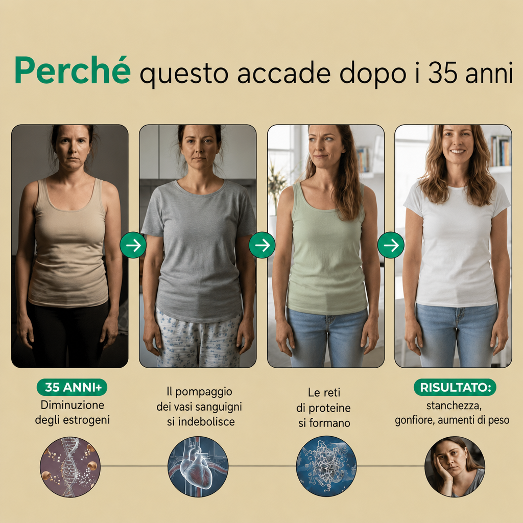 Nuvara — Capsule per il Drenaggio Linfatico · Trasformazione totale in 60 giorni