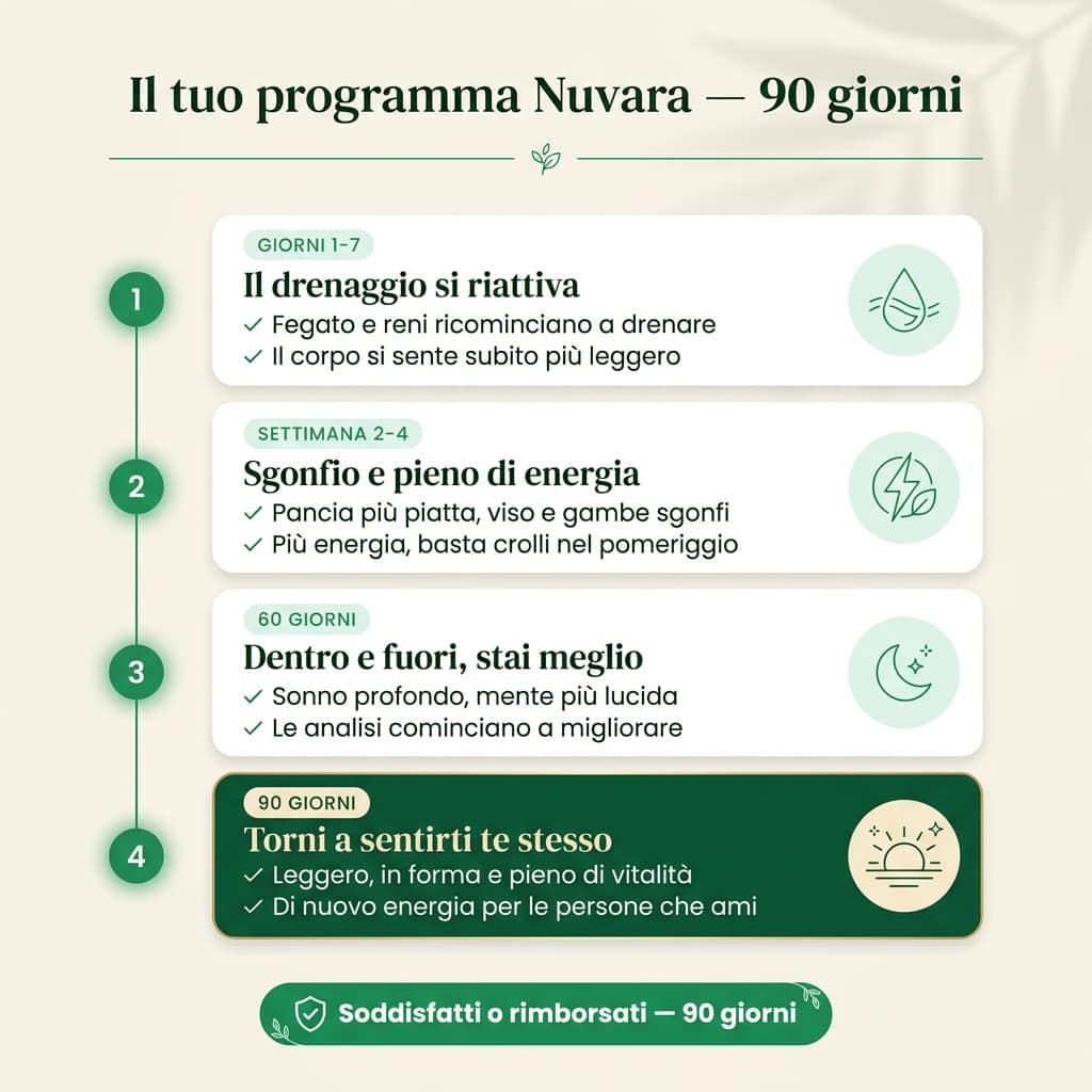 Nuvara — Drenaggio Linfatico  Senti il tuo corpo ripartire in 60 giorni